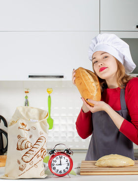 Artisanhive bread bags with writable labels for organized storage.