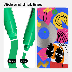 Artistro paint pens for rock painting provide opaque, glossy finish on stone surfaces.
