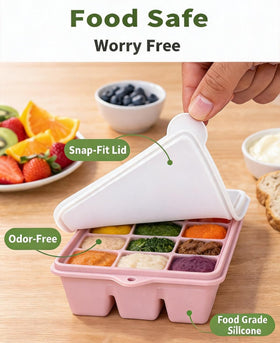 ARTLEO spill-proof lid keeps freezer odor away while stacking neatly