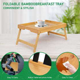 Artmeer bed tray laptop desk setup for comfortable bed or sofa work.