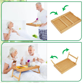 Artmeer bed tray with media slot for tablet viewing while enjoying coffee.