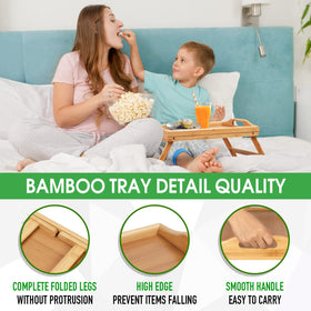 Artmeer bed tray with carrying handles for easy indoor and outdoor transport.