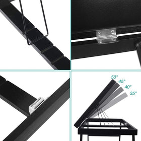 Closed profile showing Artmeer tray dimensions for storage.