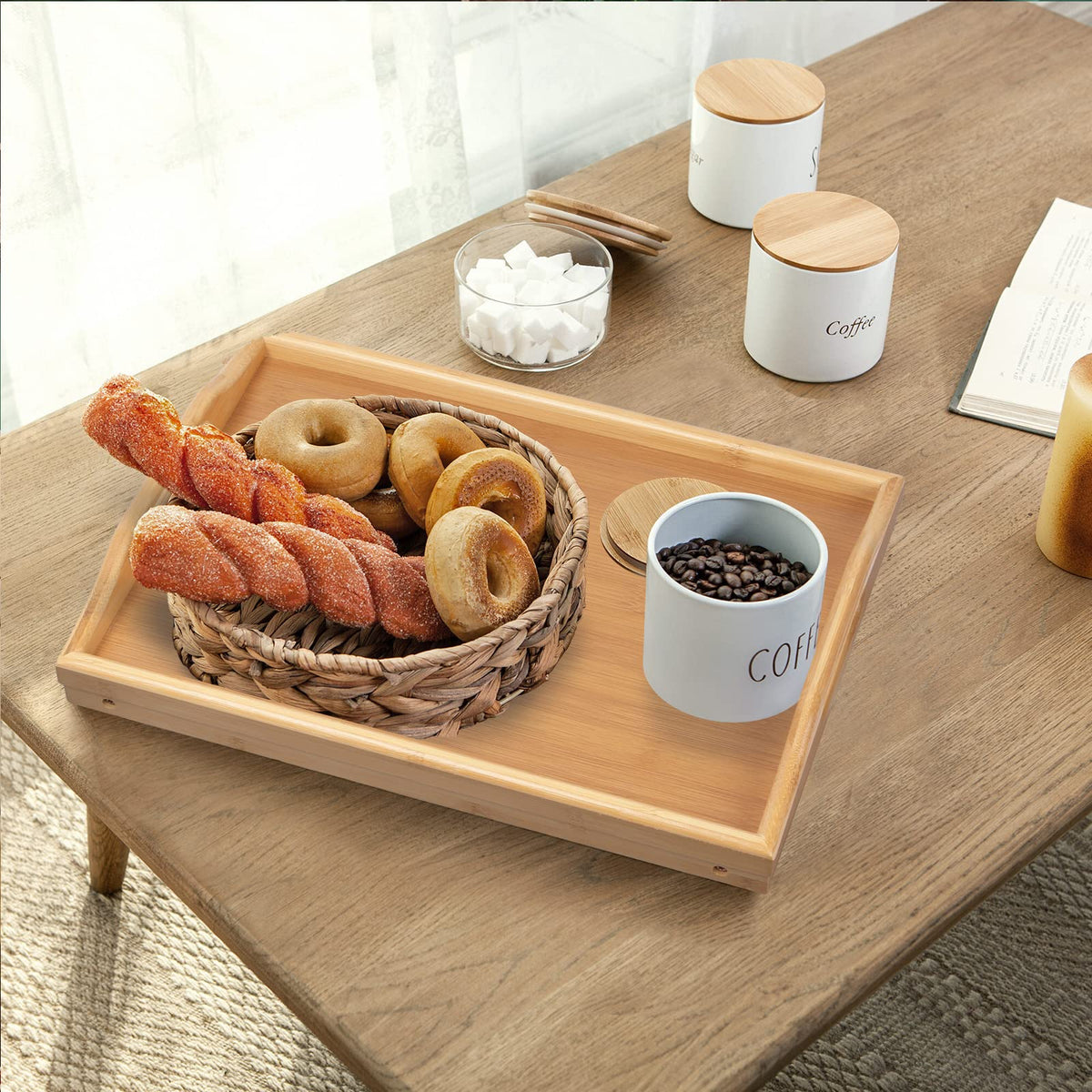 Artmeer bed tray table supports meals, drawing, and device use.