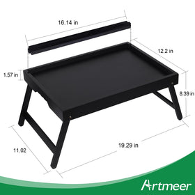 Artmeer serving platter tray in black for meals and drinks.