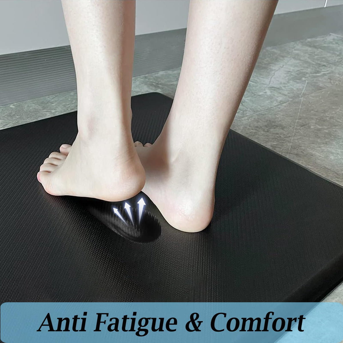 Artnice memory-foam kitchen mat is waterproof and easy to wipe clean.