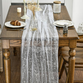 Artoid Mode 120-inch long table runner fits long dining tables beautifully.