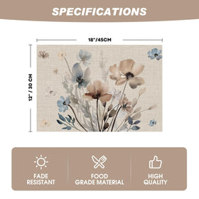 Artoid Mode 12x18 inch placemats fit various plate sizes