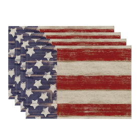 Artoid Mode American Star Stripes placemat with 4th of July pattern, ideal for festive meals.