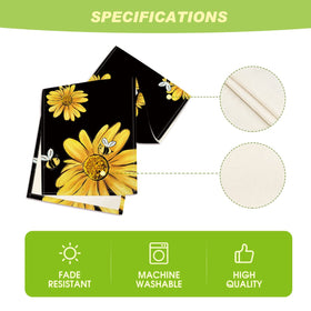 Artoid Mode bee-sunflower pattern closeup highlights color and texture
