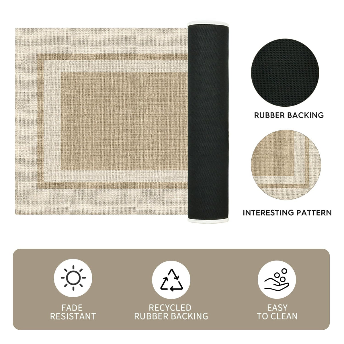 Artoid Mode non-slip back 17x29 mat helps prevent slips