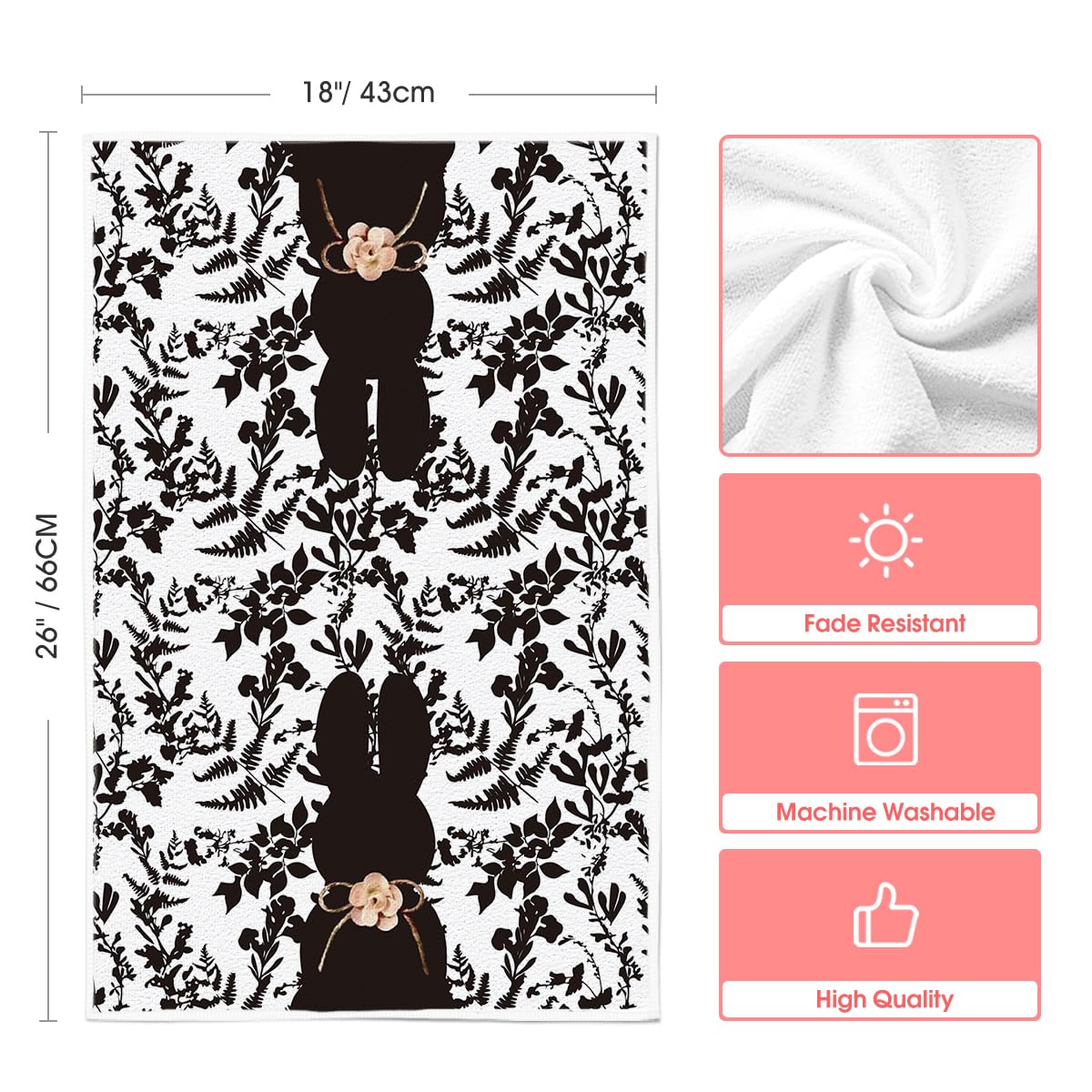 Artoid Mode bunny eggs motif towels bring spring farmhouse vibes to Easter kitchens.