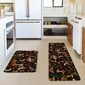 Artoid Mode black mushrooms butterfly design mat adds color to entryways