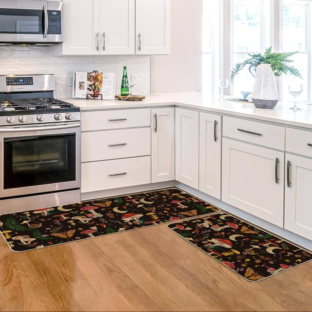 Artoid Mode 17x47 inch mat covers larger kitchen zones