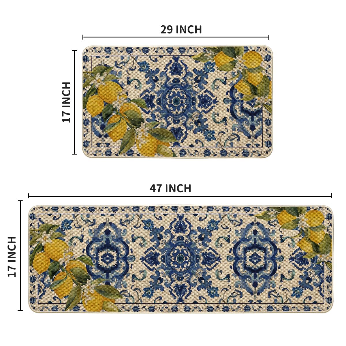 Artoid Mode blue floral lemons decor display — perfect for entryways and kitchen zones.