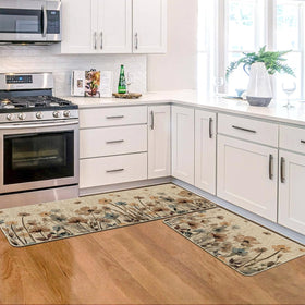 Artoid Mode entryway setup with Brown Poppy leaves mat adds spring charm.