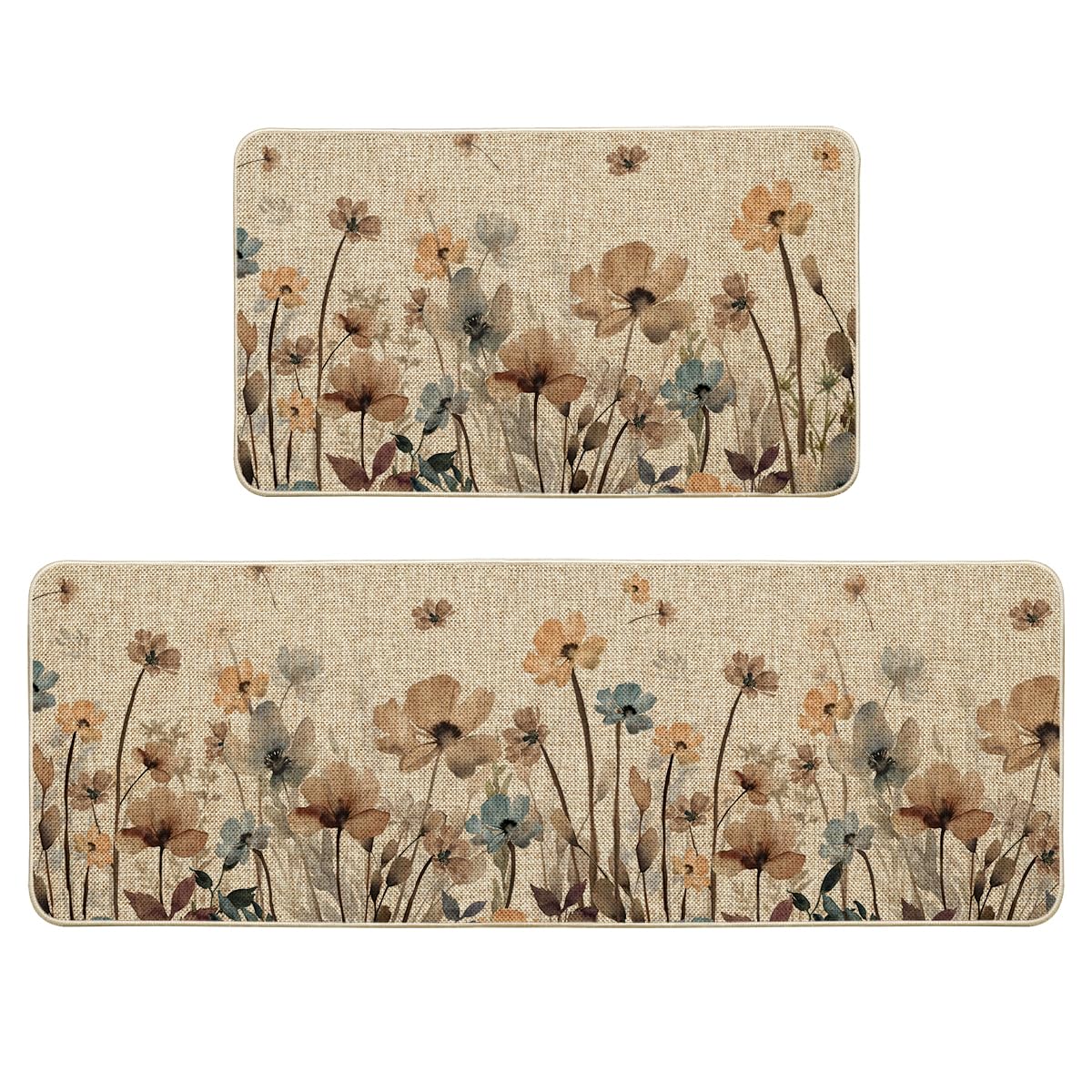 Artoid Mode Brown Poppy pattern closeup showcases seasonal flair and soft texture underfoot.