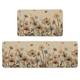 Artoid Mode Brown Poppy pattern closeup showcases seasonal flair and soft texture underfoot.
