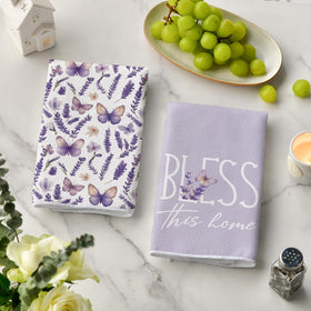 Artoid Mode Butterfly Lavender pattern brightens the kitchen decor