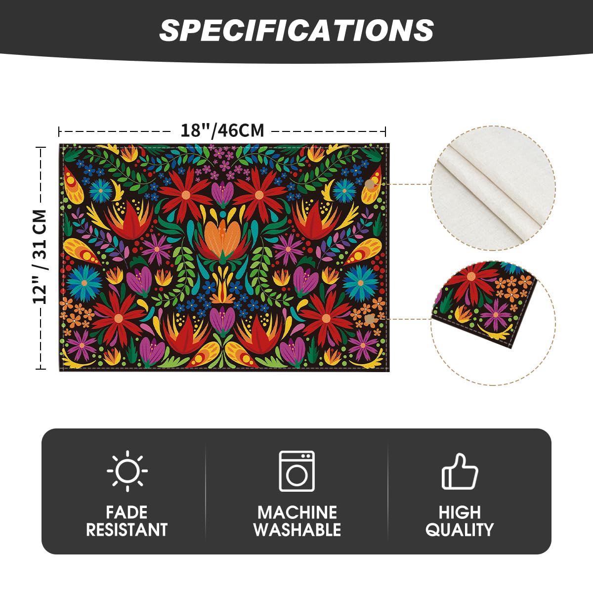 Artoid Mode 12x18 inch placemats keep surfaces clean while impressing guests.