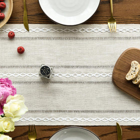 Artoid Mode cotton-linen blend table runner offers durable protection for your dining surface.