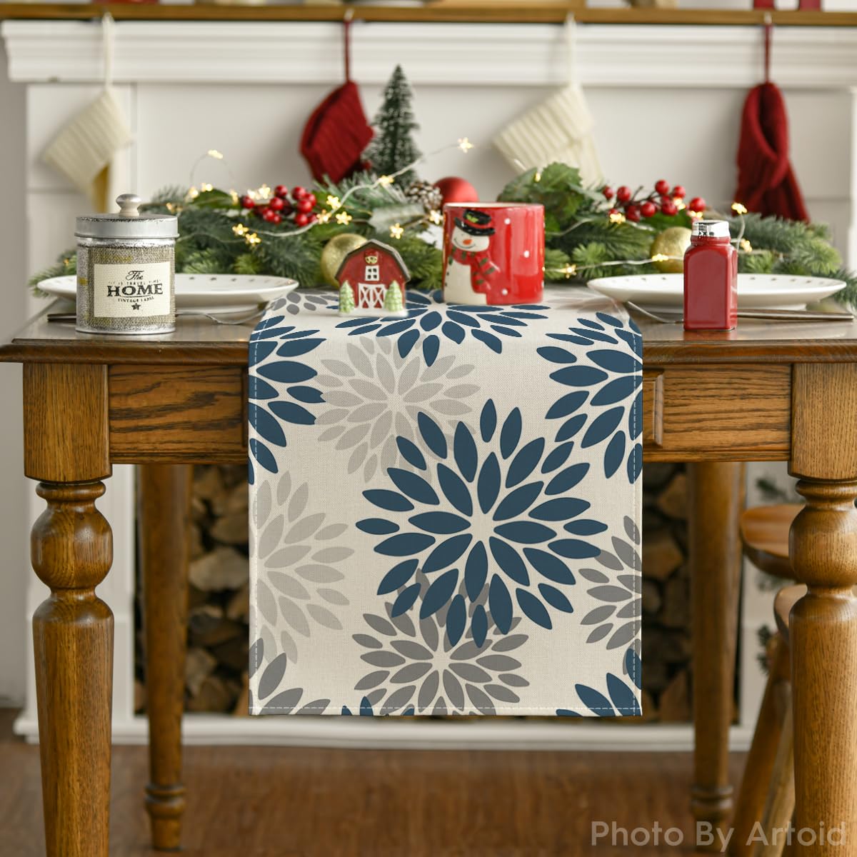 Artoid Mode Dahlia Aqua fabric detail emphasizes durable 100% polyester