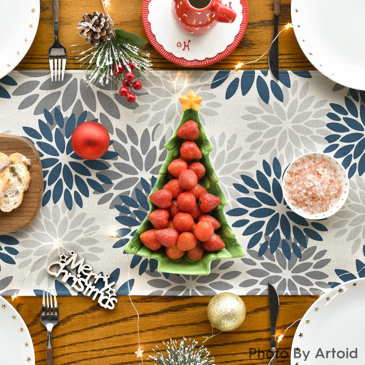 Artoid Mode Dahlia Aqua party decor setup demonstrates versatile styling