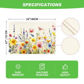 Artoid Mode spring placemat set brightens kitchens and dining rooms.