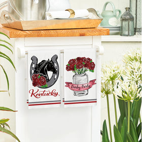 Artoid Mode Derby Day roses towels drying dishes with reliable absorption