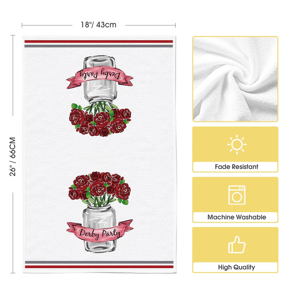 Artoid Mode Derby Day roses pattern detail adds seasonal charm