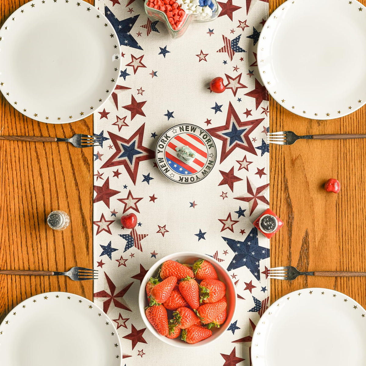Artoid Mode 13x72 table runner on dining table elevates casual gatherings