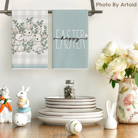 Artoid Mode eucalyptus leaves towel highlights spring decor and versatile kitchen use.