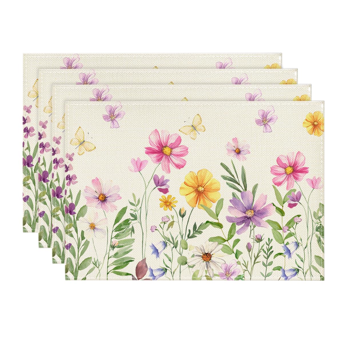 Artoid Mode floral butterfly placemat adds spring charm to dining tables.