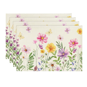 Artoid Mode floral butterfly placemat adds spring charm to dining tables.