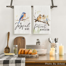 Artoid Mode colorful kitchen towel with seasonal floral motif