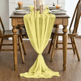 Artoid Mode gauze table runner adds soft color to gatherings