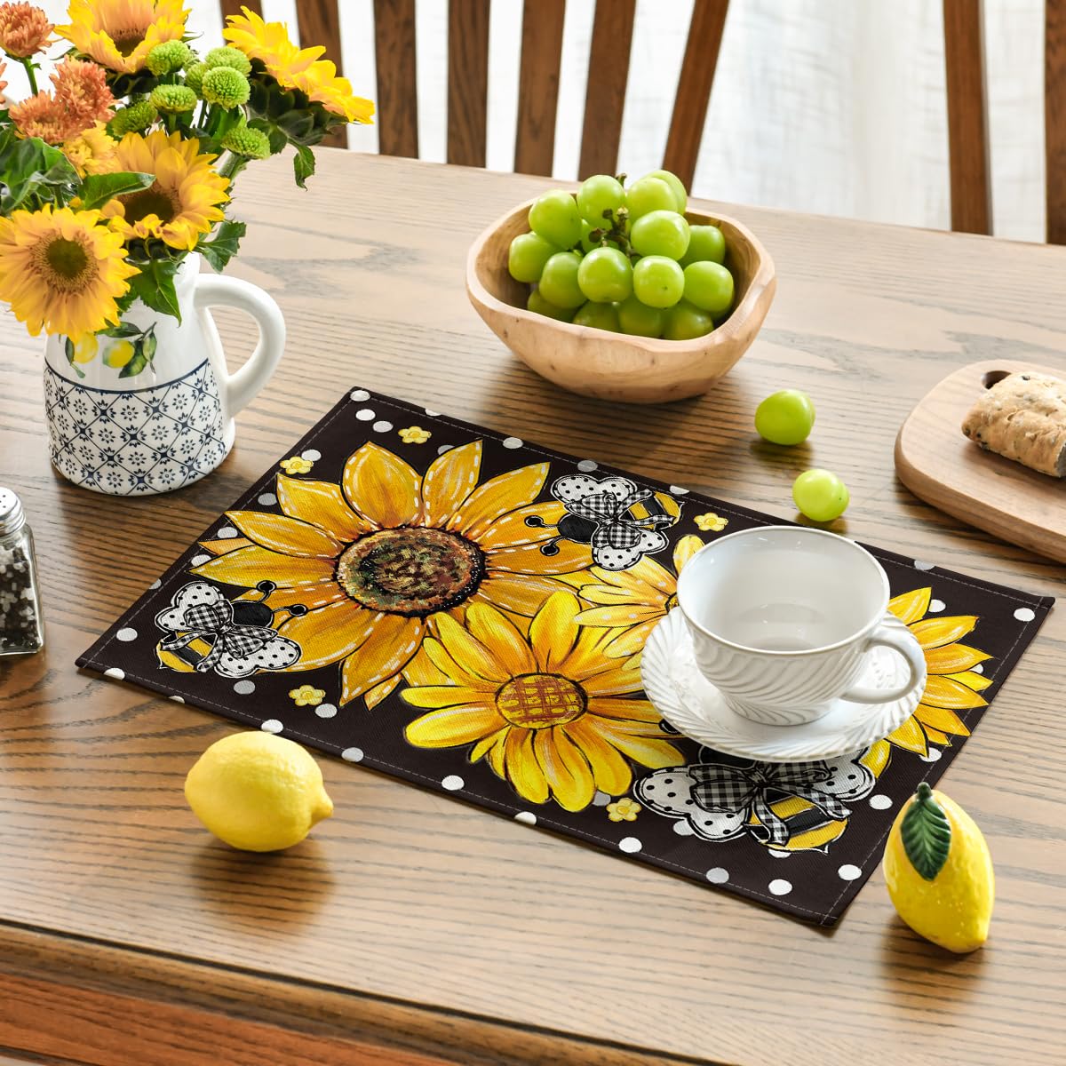 Artoid Mode placemats with hemmed edges resist fraying for durable daily use