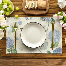 Artoid Mode Hydrangea Butterfly placemat adds bright color to daily family meals