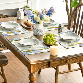 Artoid Mode Hydrangea Butterfly placemat machine washable for easy cleanup after meals