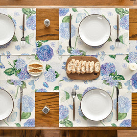 Artoid Mode Hydrangea Butterfly placemat's vibrant pattern elevates table decor for parties