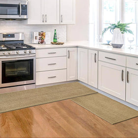 Artoid Mode chenille kitchen rug provides soft texture and elegant look