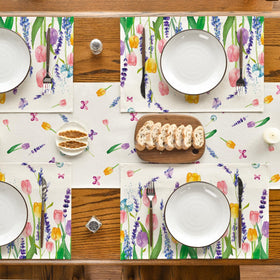 Artoid Mode lavender-tulip set enhances dining room ambiance