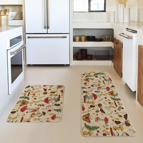 Artoid Mode Mushrooms Butterfly Spring mat 17x47 long size for larger spaces.