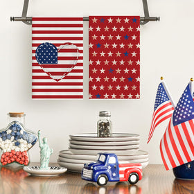 Artoid Mode patriotic 4th of July towels ideal for festive countertop cleanup.