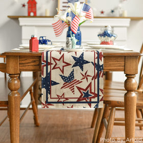 Artoid Mode patriotic table decor showcases vibrant colors for outdoor or indoor celebrations.