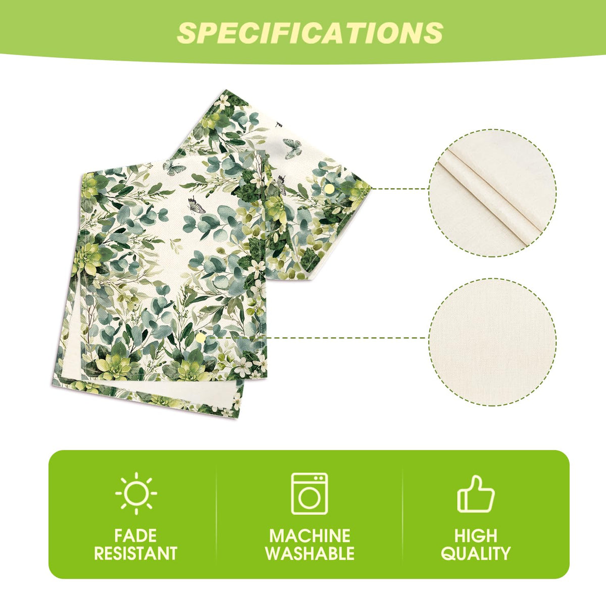 Artoid Mode 100% polyester runner emphasizing durability for busy homes