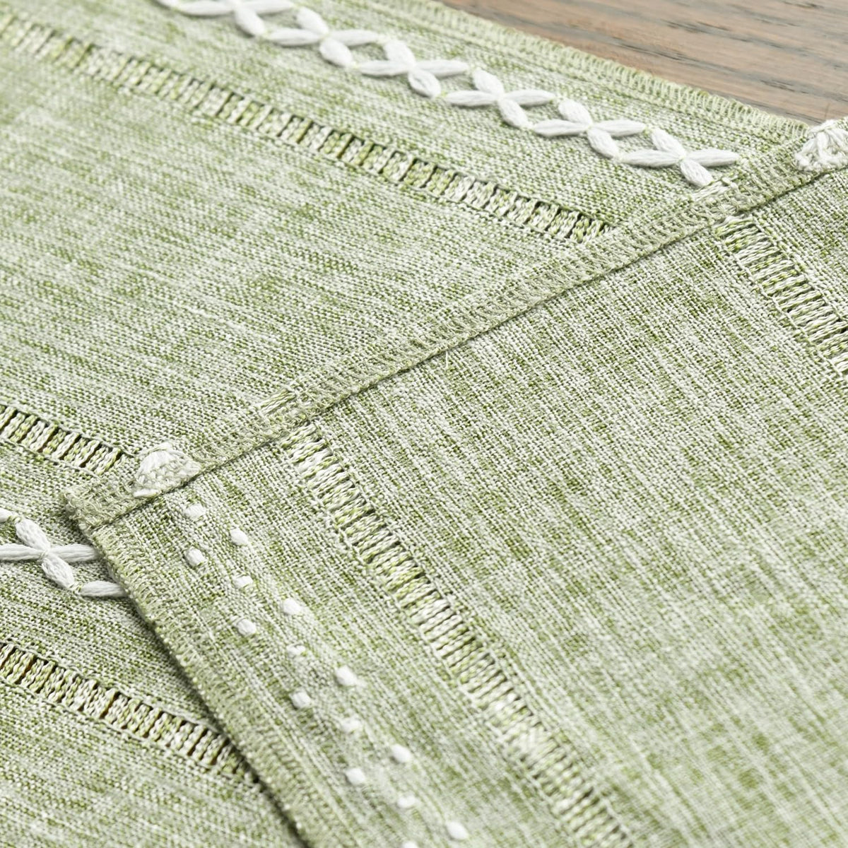 Texture close-up of Artoid Mode Sage Green fabric for everyday use
