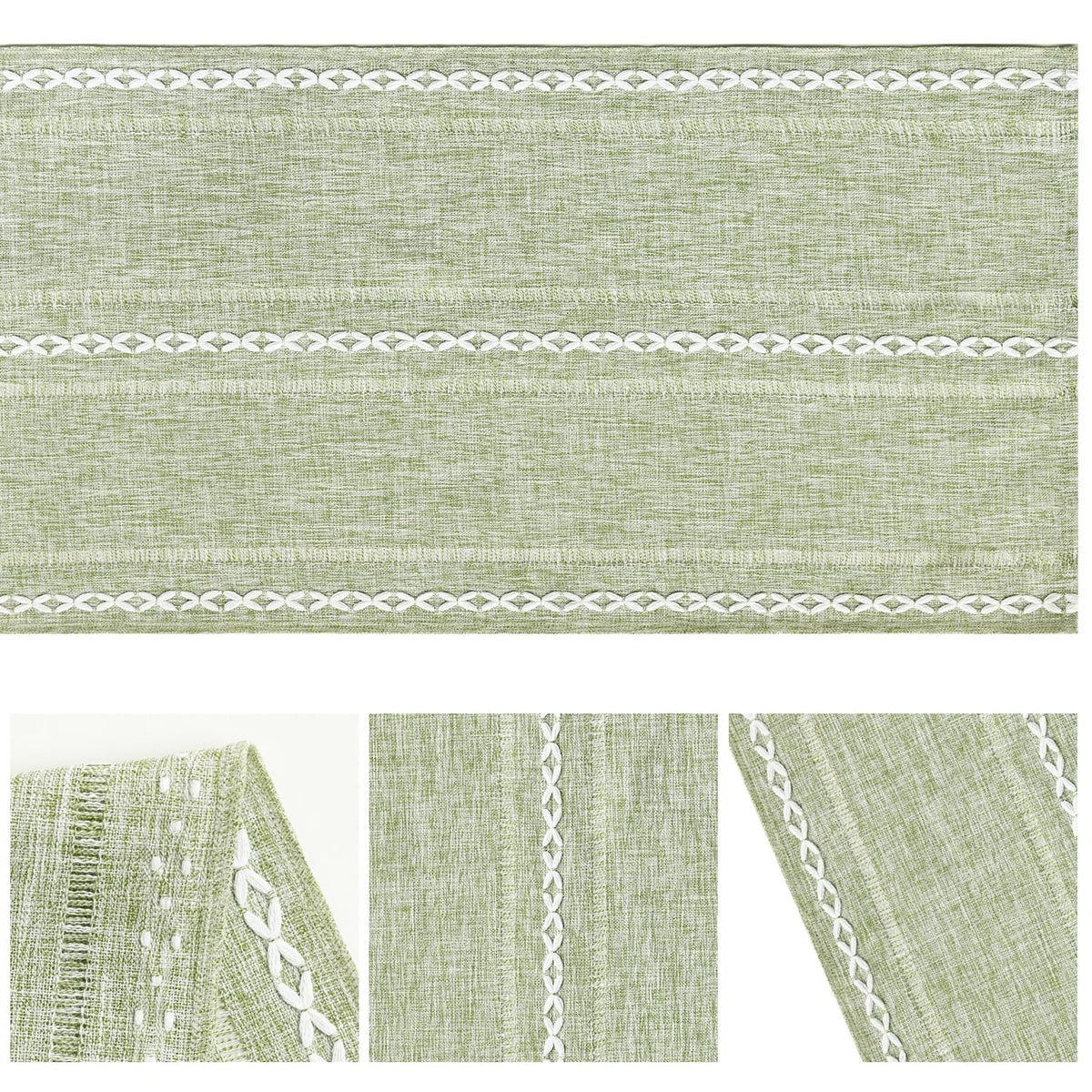 Artoid Mode Sage Green runner in a festive party table setting