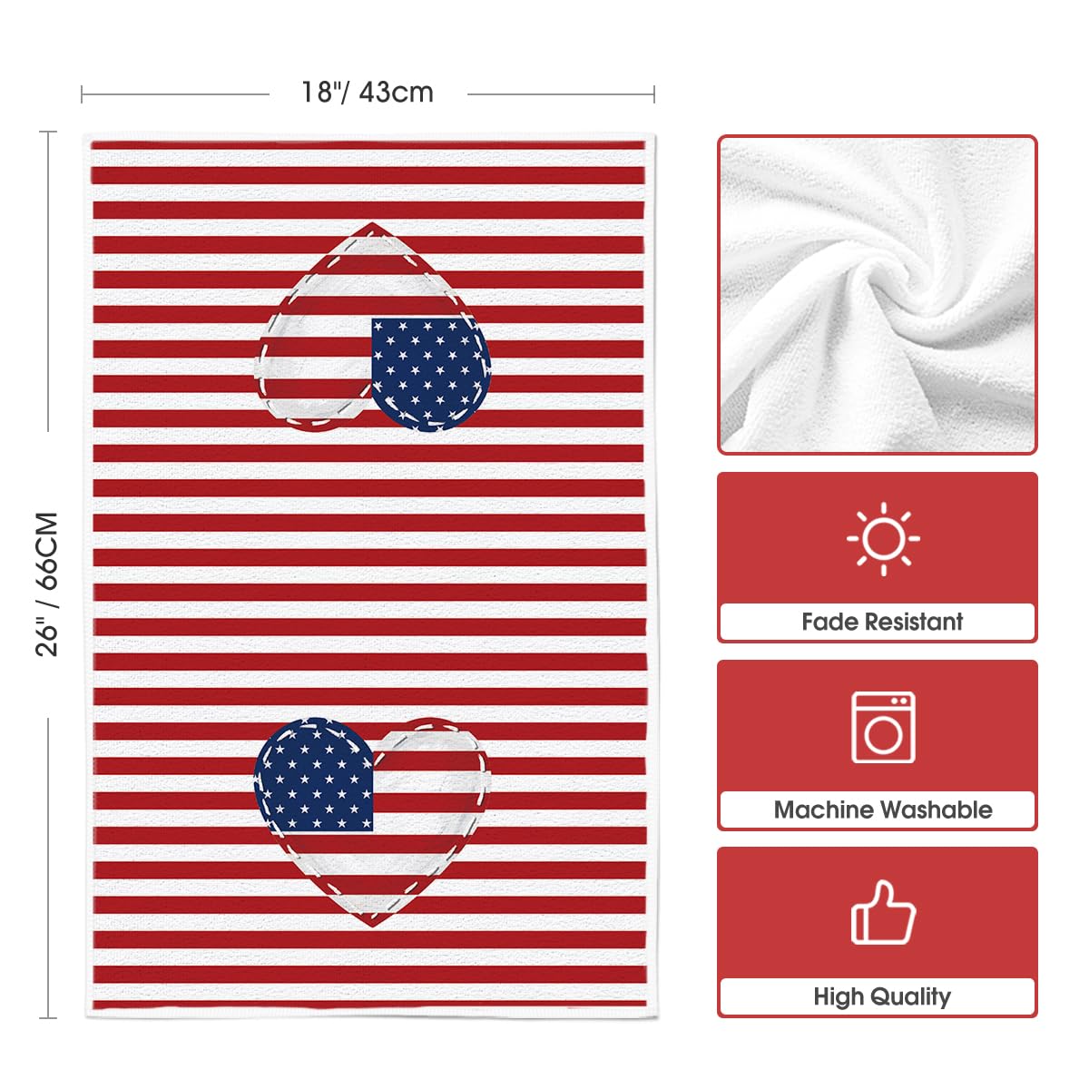 Artoid Mode set of 4 patriotic kitchen towels for daily use.