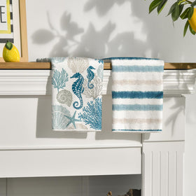 Artoid Mode whelks print towels bring ocean-inspired decor to your kitchen